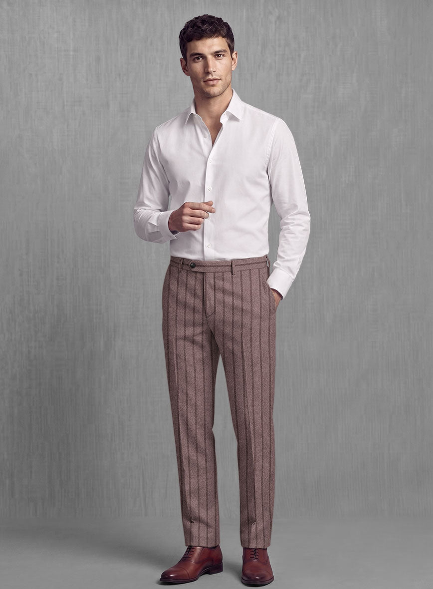 Sartori Zeno Cassis Bold Stripe Soft Tweed Pants – StudioSuits