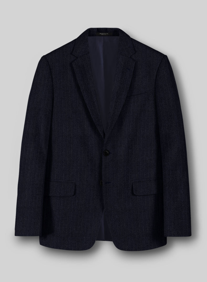 Sartori Ariadna Blue Stripe Soft Tweed Jacket - StudioSuits