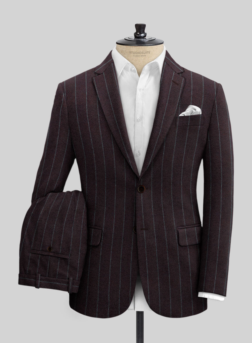 Sartori Fulgencia Dark Wine Soft Tweed Suit - StudioSuits