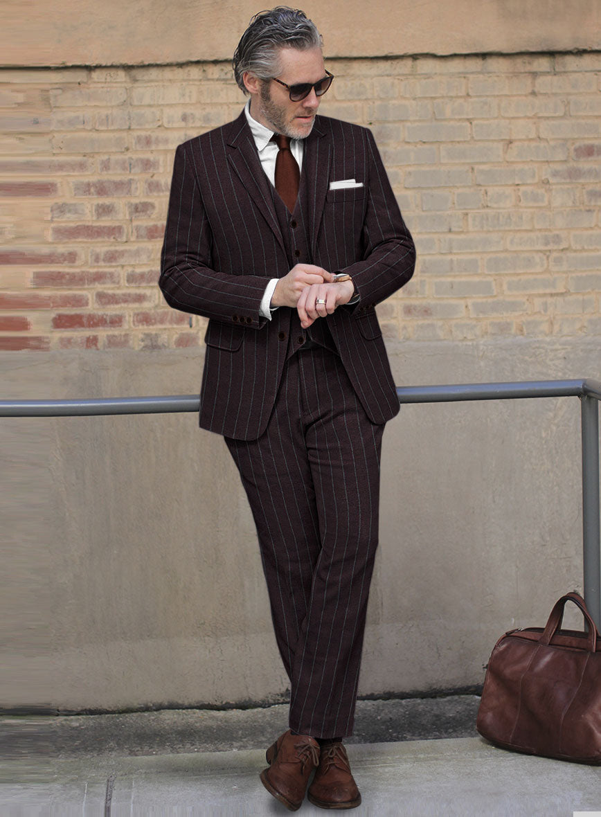 Sartori Fulgencia Dark Wine Soft Tweed Suit - StudioSuits
