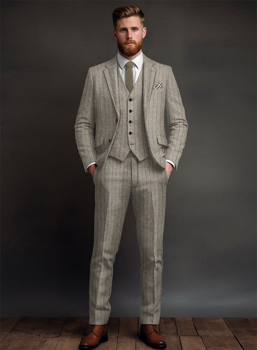 Sartori Gema Beige Soft Tweed Suit - StudioSuits