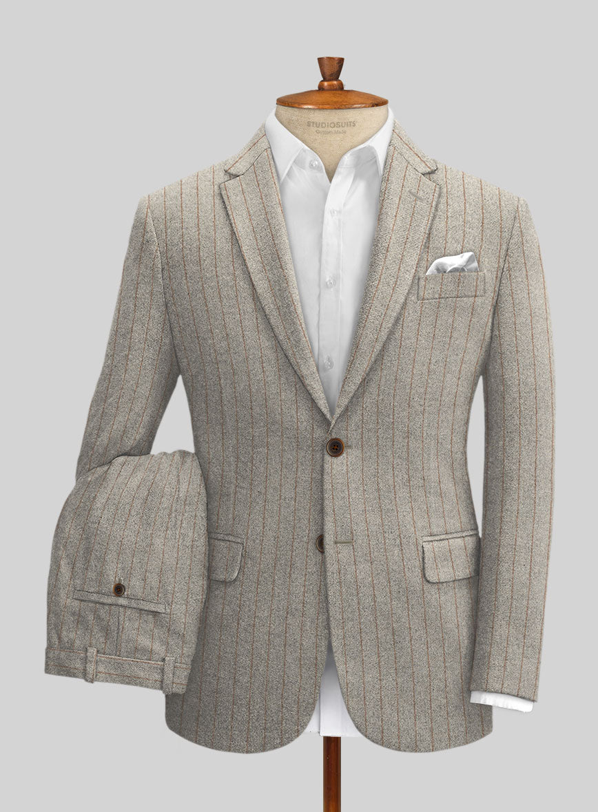 Sartori Gema Beige Soft Tweed Suit - StudioSuits