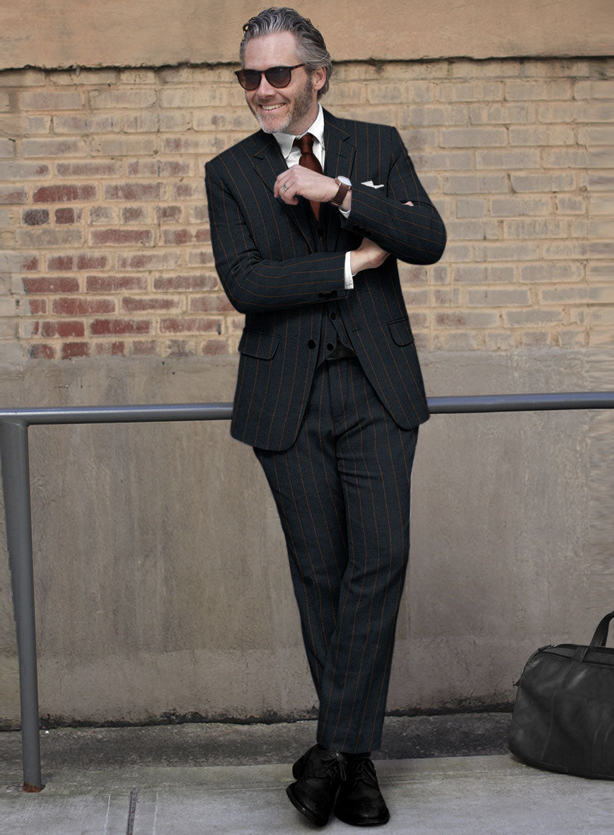 Sartori Sabino Dark Blue Soft Tweed Suit - StudioSuits