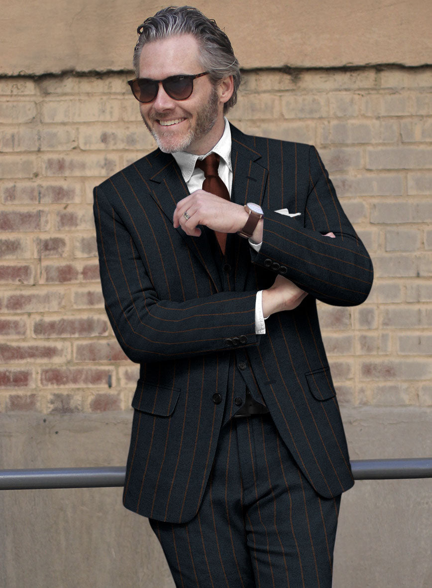 Sartori Sabino Dark Blue Soft Tweed Suit - StudioSuits
