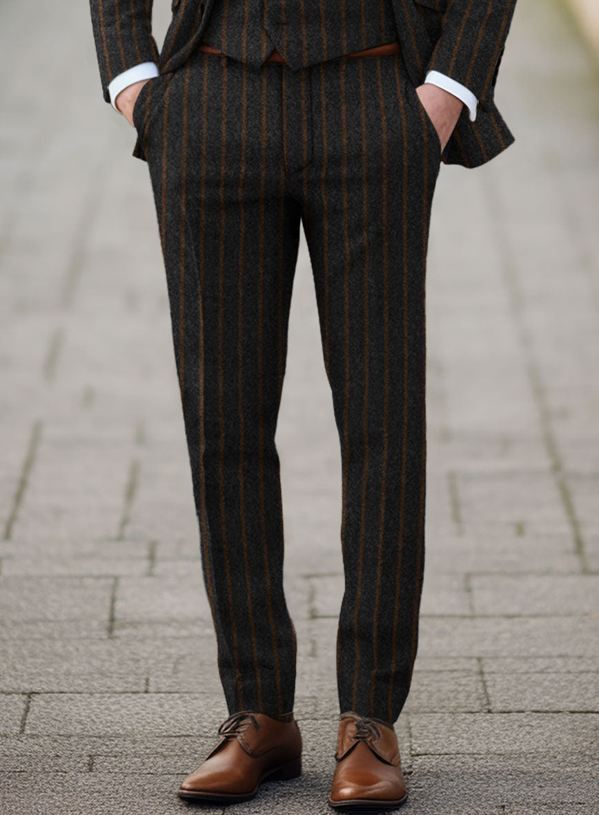 Sartori Antonia Charcoal Soft Tweed Pants - StudioSuits