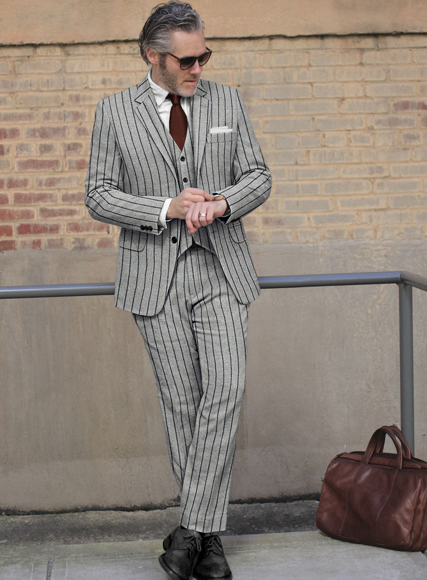 Sartori Orietta Gray Soft Tweed Suit - StudioSuits
