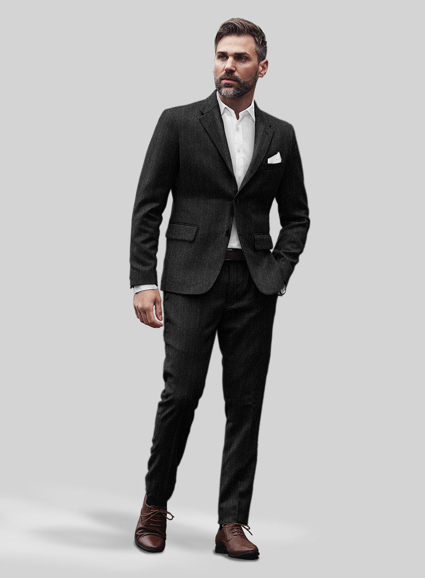 Sartori Tiberio Charcoal Soft Tweed Suit - StudioSuits