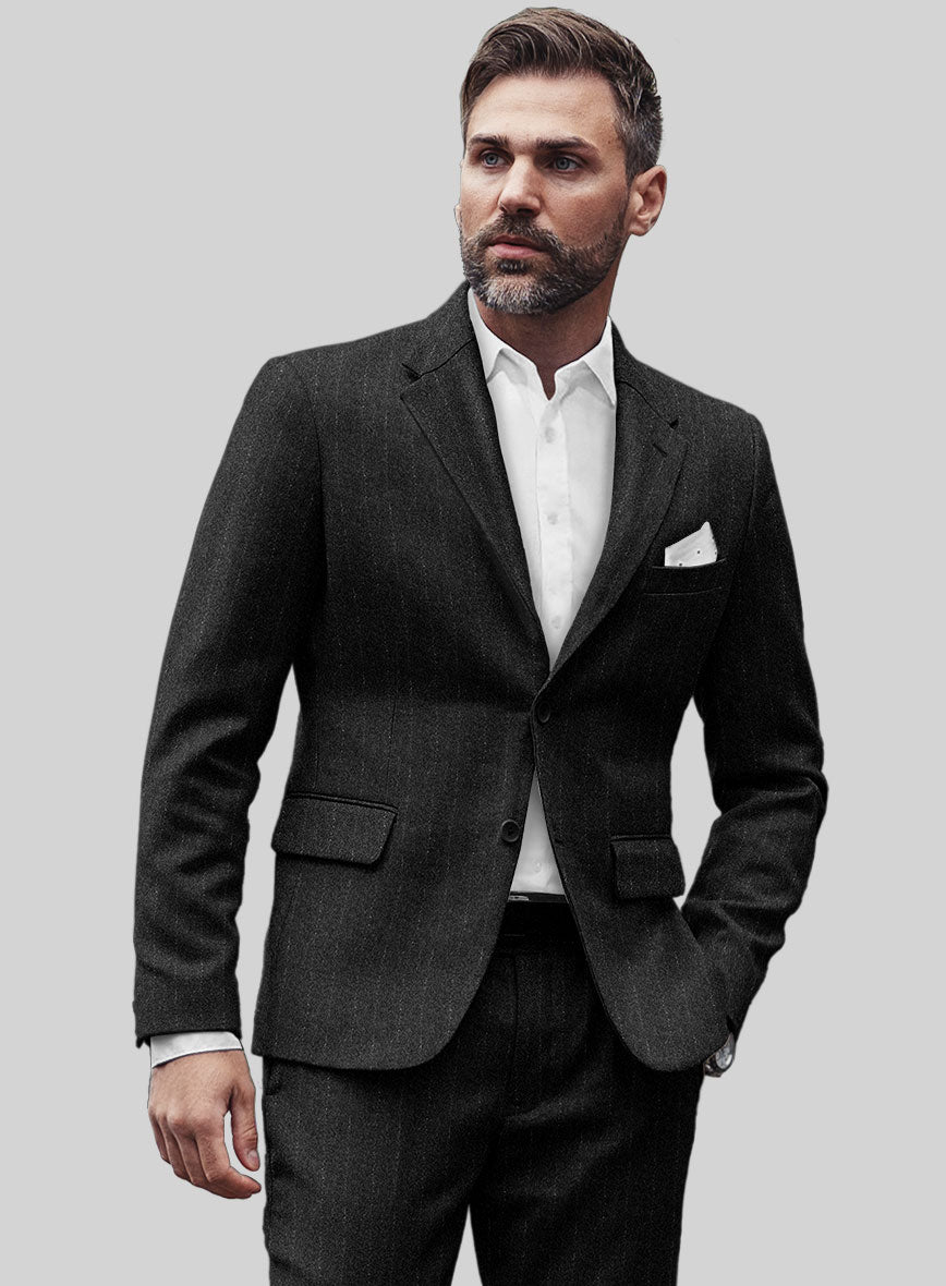 Sartori Tiberio Charcoal Soft Tweed Suit - StudioSuits