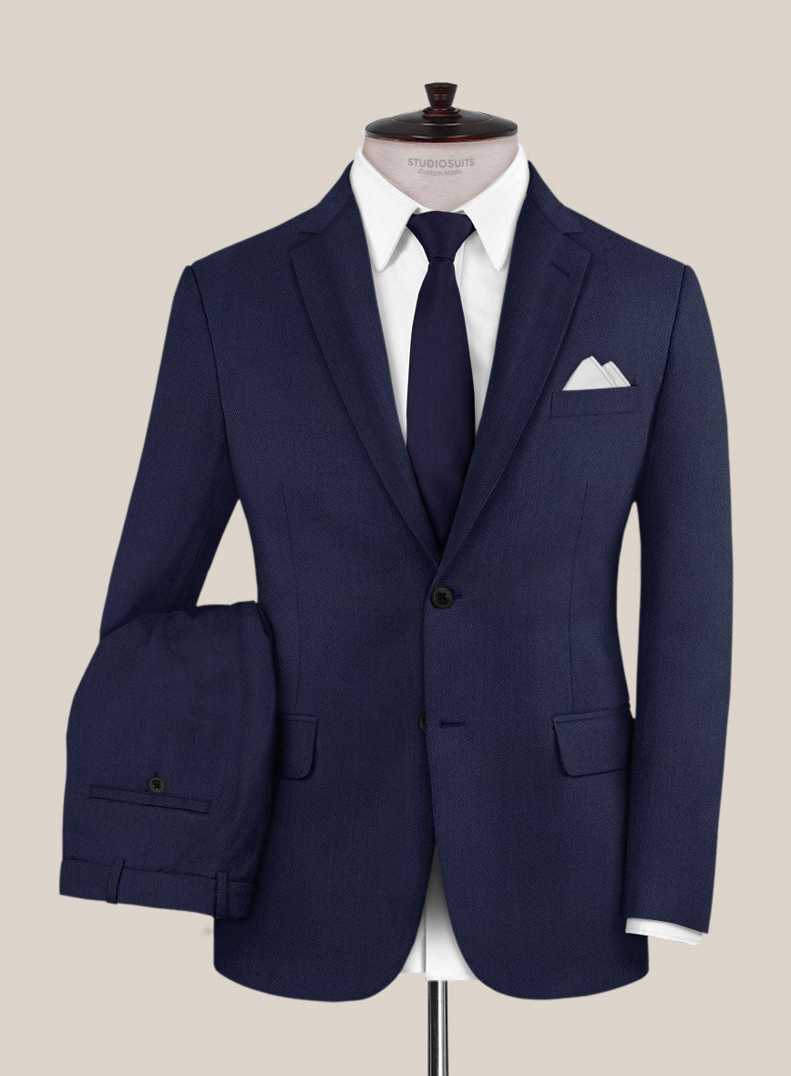 Scabal Alnip Indigo Blue Wool Suit - StudioSuits