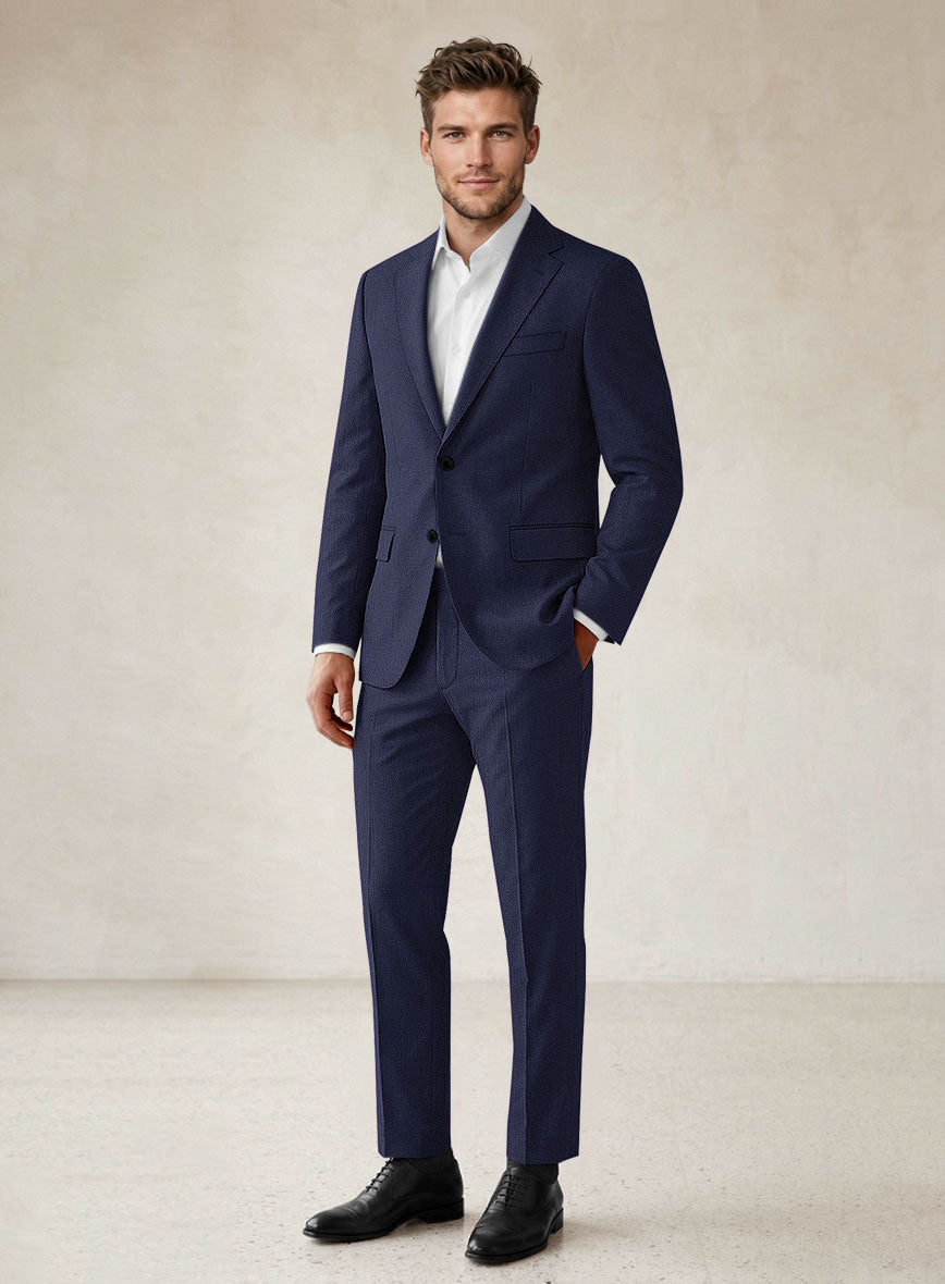 Scabal Alnip Indigo Blue Wool Suit - StudioSuits