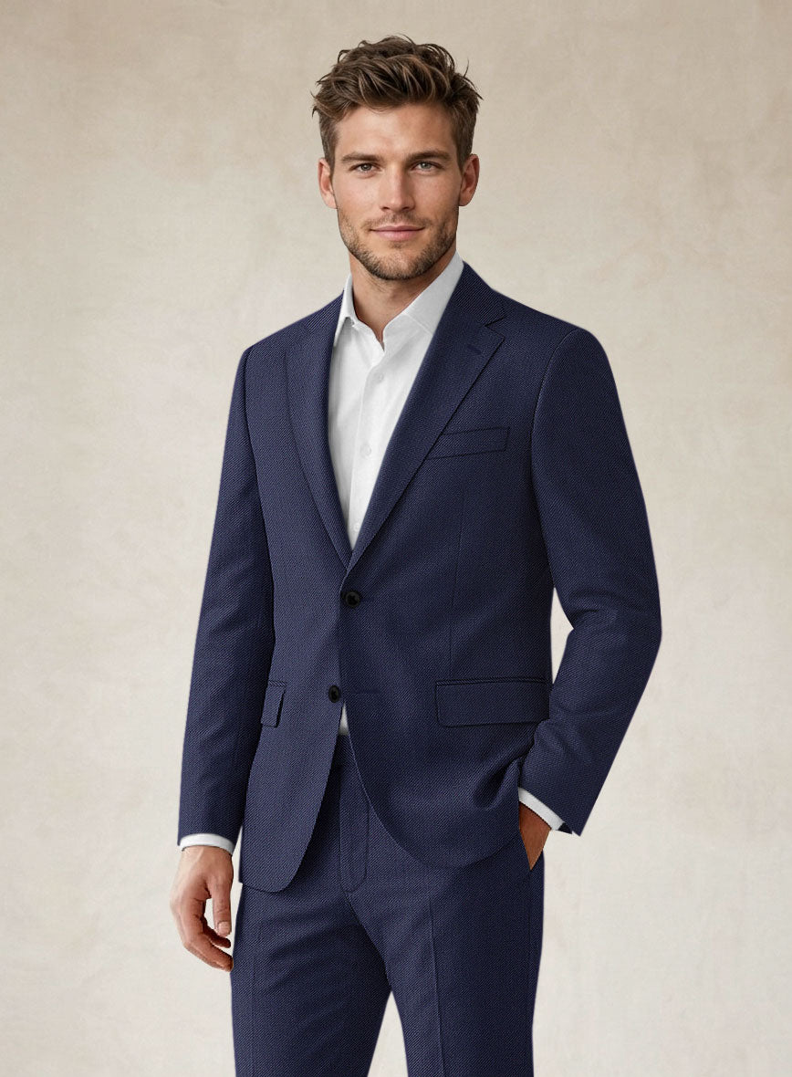 Scabal Alnip Indigo Blue Wool Suit - StudioSuits