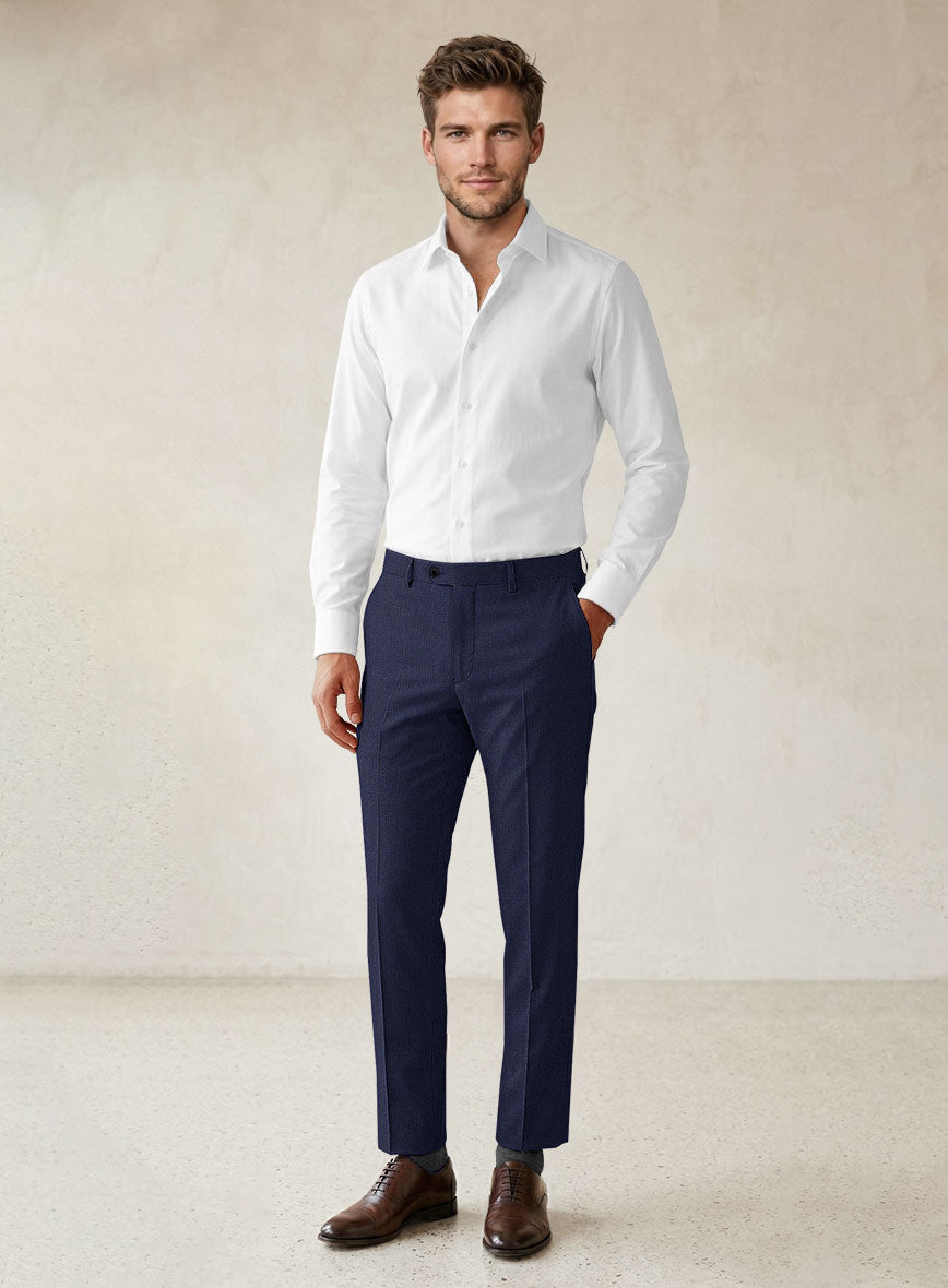 Scabal Alnip Indigo Blue Wool Suit - StudioSuits