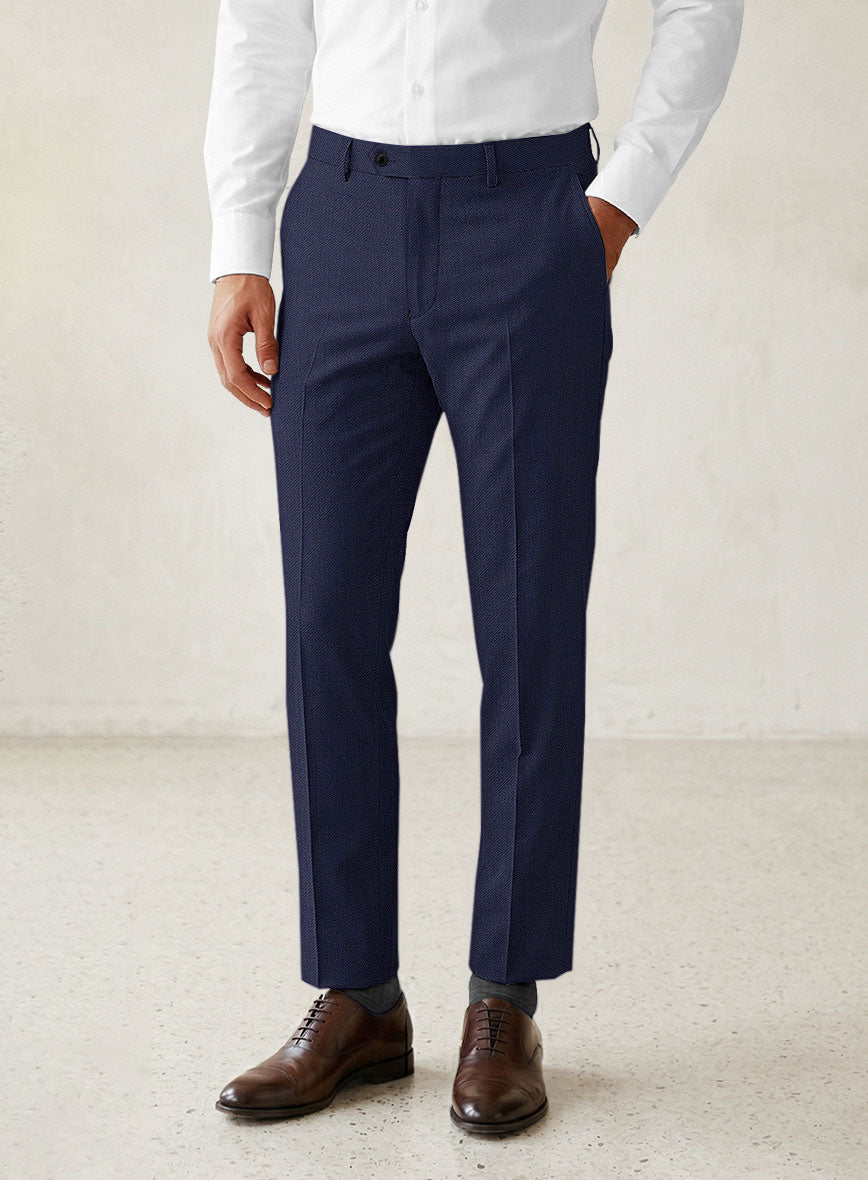 Scabal Alnip Indigo Blue Wool Suit - StudioSuits