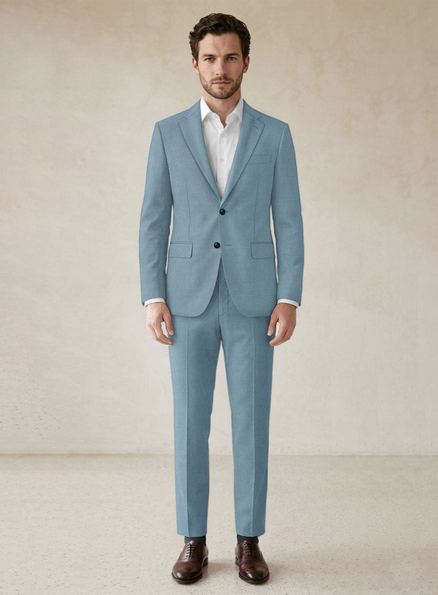 Scabal Antique Blue Wool Suit - StudioSuits