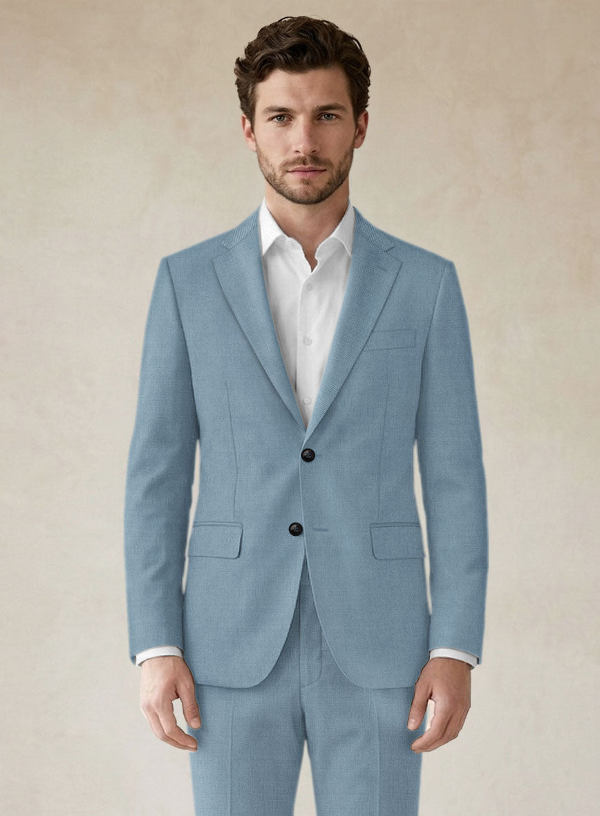 Scabal Antique Blue Wool Suit - StudioSuits
