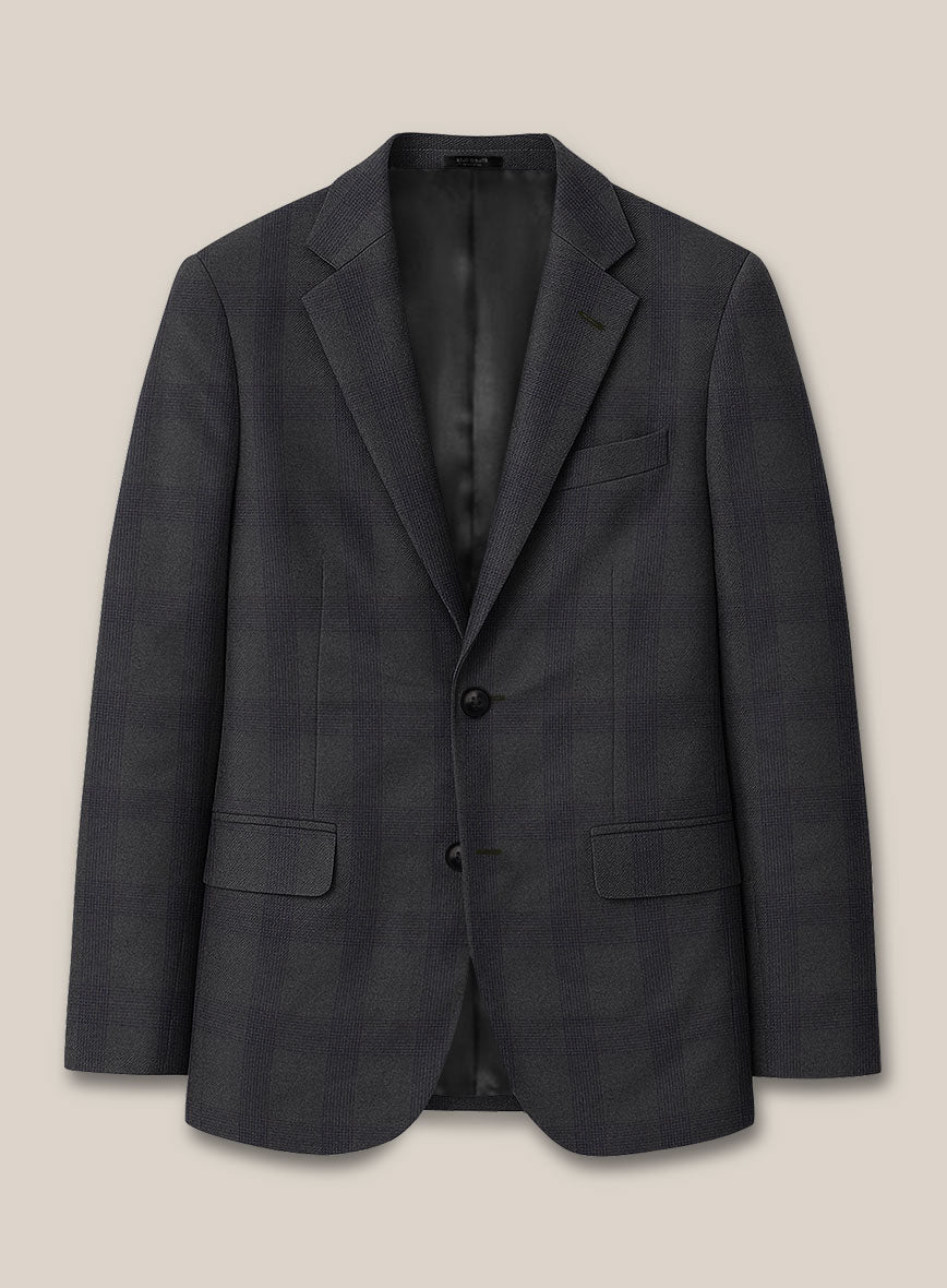 Scabal Arriol Checks Charcoal Wool Suit - StudioSuits