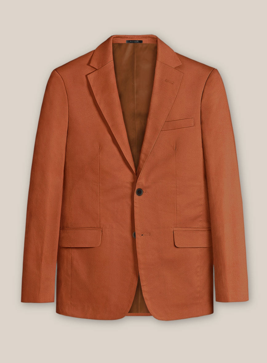 Scabal Burnt Orange Cashmere Cotton Suit - StudioSuits