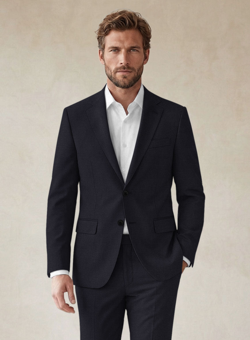 Scabal Ceslas Midnight Blue Wool Jacket - StudioSuits