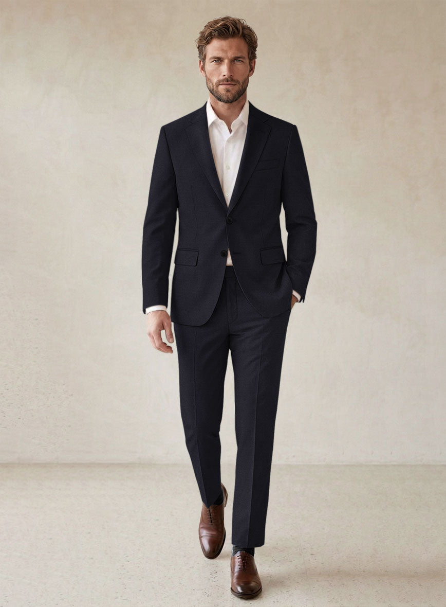 Scabal Ceslas Midnight Blue Wool Suit - StudioSuits