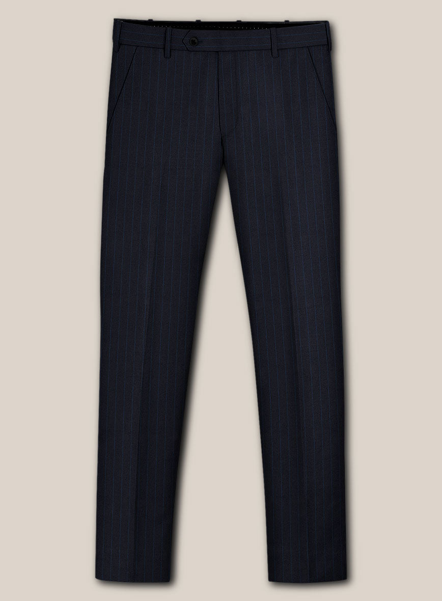 Scabal Ciaz Stripe Blue Wool Suit - StudioSuits