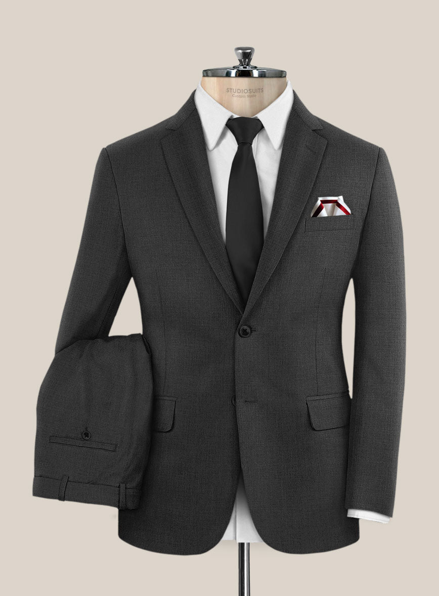 Scabal Cosmopolitan Charcoal Wool Suit - StudioSuits