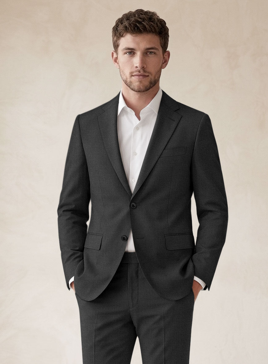 Scabal Cosmopolitan Charcoal Wool Suit - StudioSuits