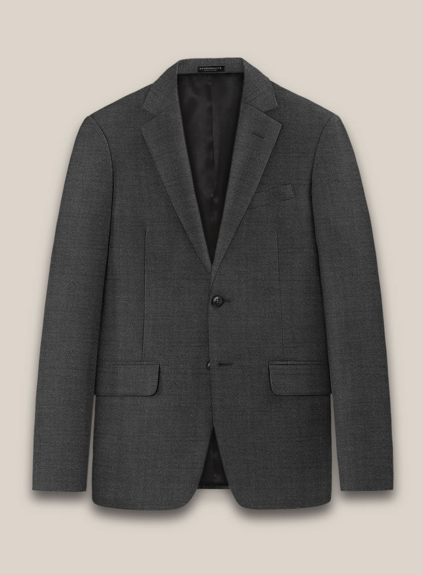 Scabal Cosmopolitan Dark Gray Wool Jacket - StudioSuits