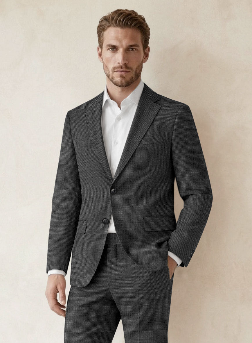 Scabal Cosmopolitan Dark Gray Wool Jacket - StudioSuits