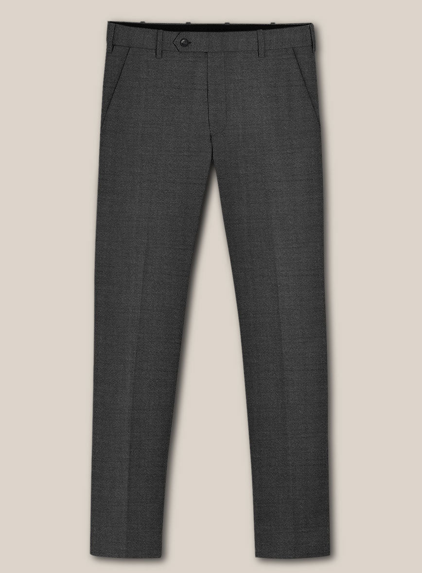 Scabal Cosmopolitan Dark Gray Wool Pants - StudioSuits
