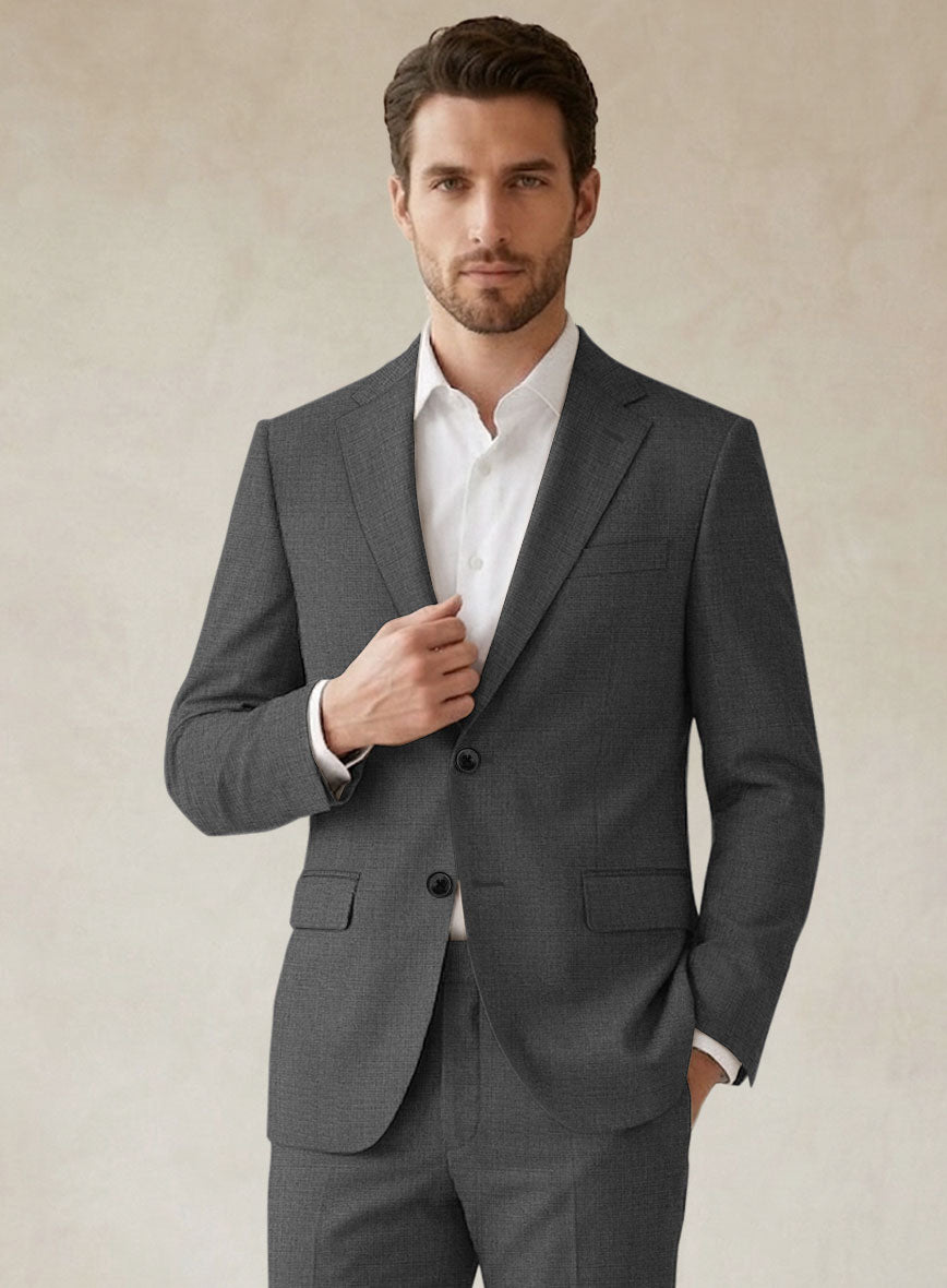 Scabal Cosmopolitan Gray Wool Jacket - StudioSuits