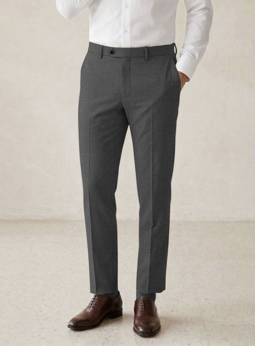 Scabal Cosmopolitan Gray Wool Pants - StudioSuits