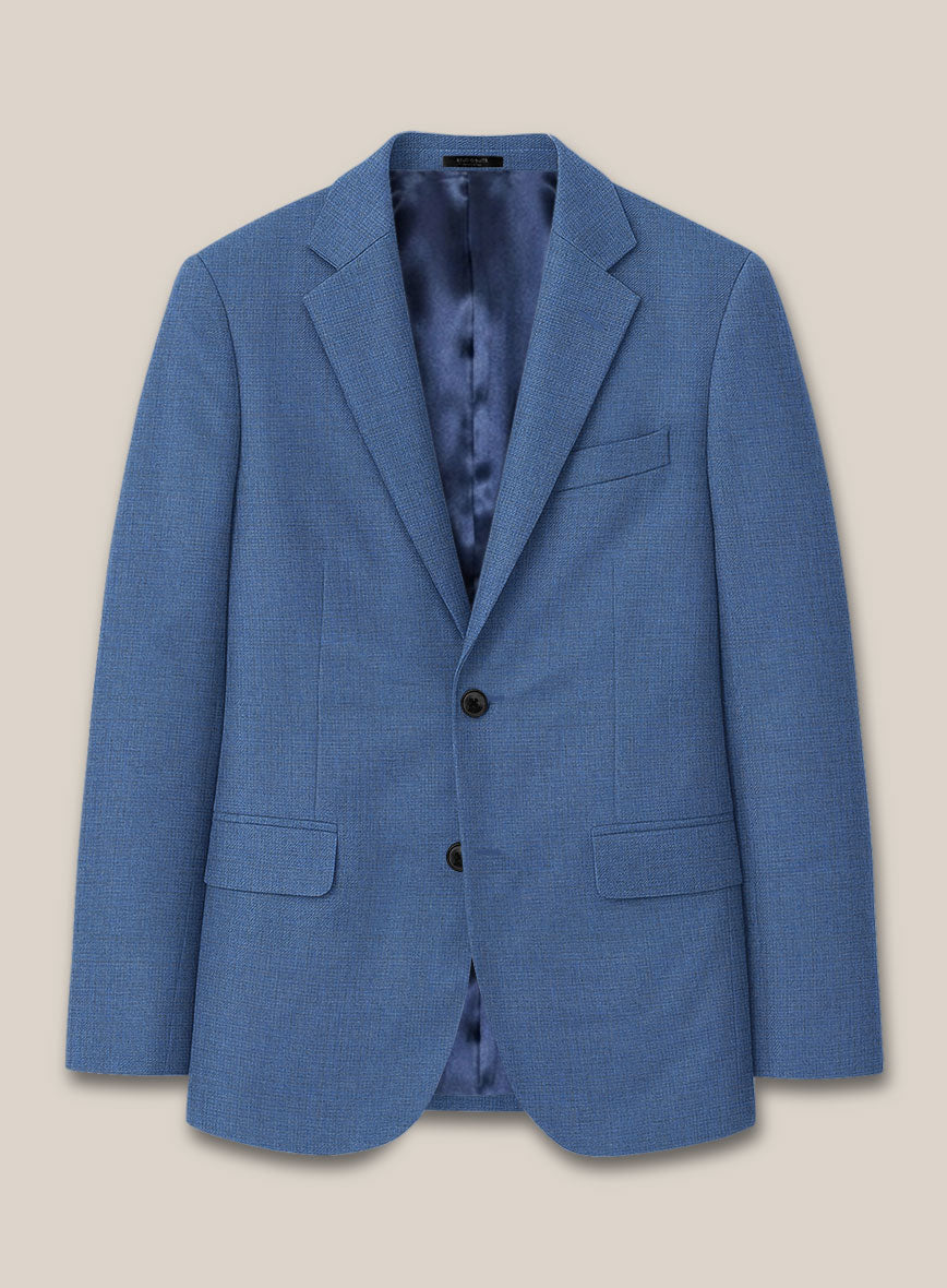 Scabal Cosmopolitan Imperial Blue Wool Jacket - StudioSuits
