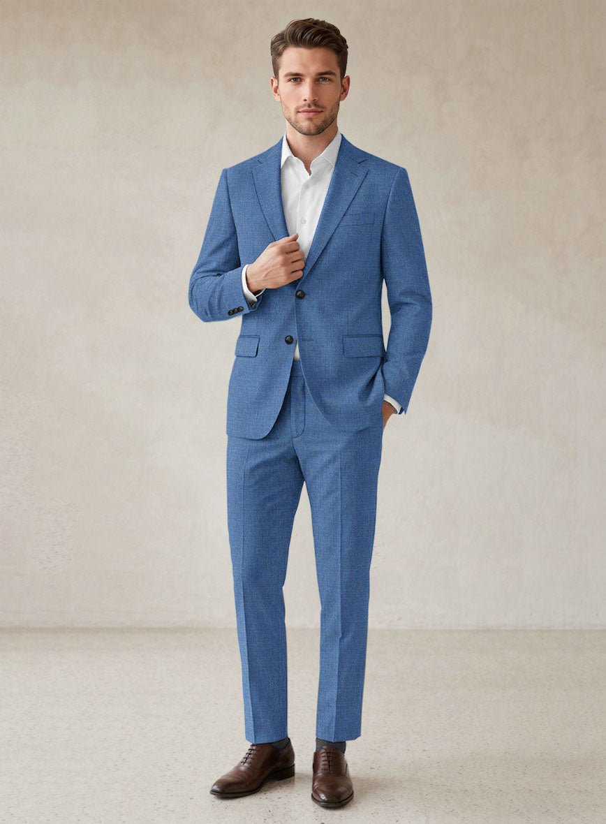 Scabal Cosmopolitan Imperial Blue Wool Suit – StudioSuits