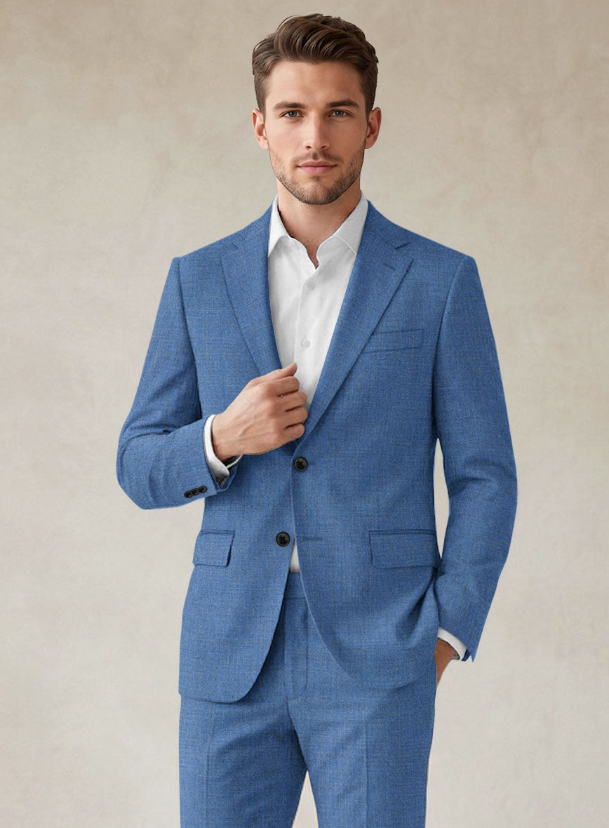 Scabal Cosmopolitan Imperial Blue Wool Suit - StudioSuits