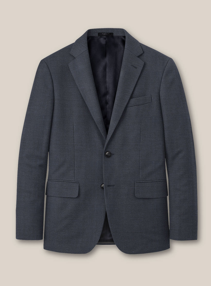 Scabal Cosmopolitan Indigo Blue Wool Jacket - StudioSuits