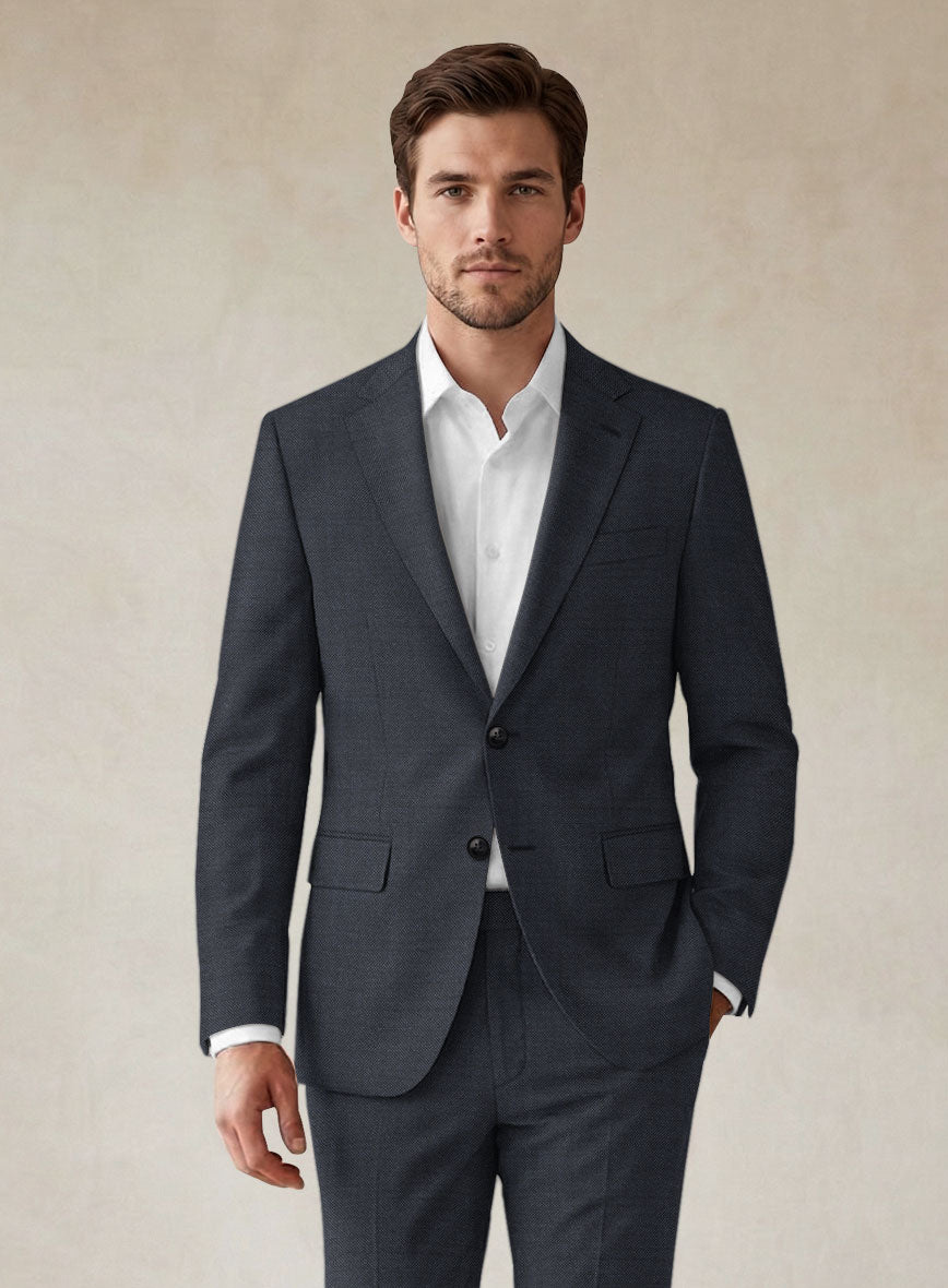 Scabal Cosmopolitan Indigo Blue Wool Jacket - StudioSuits