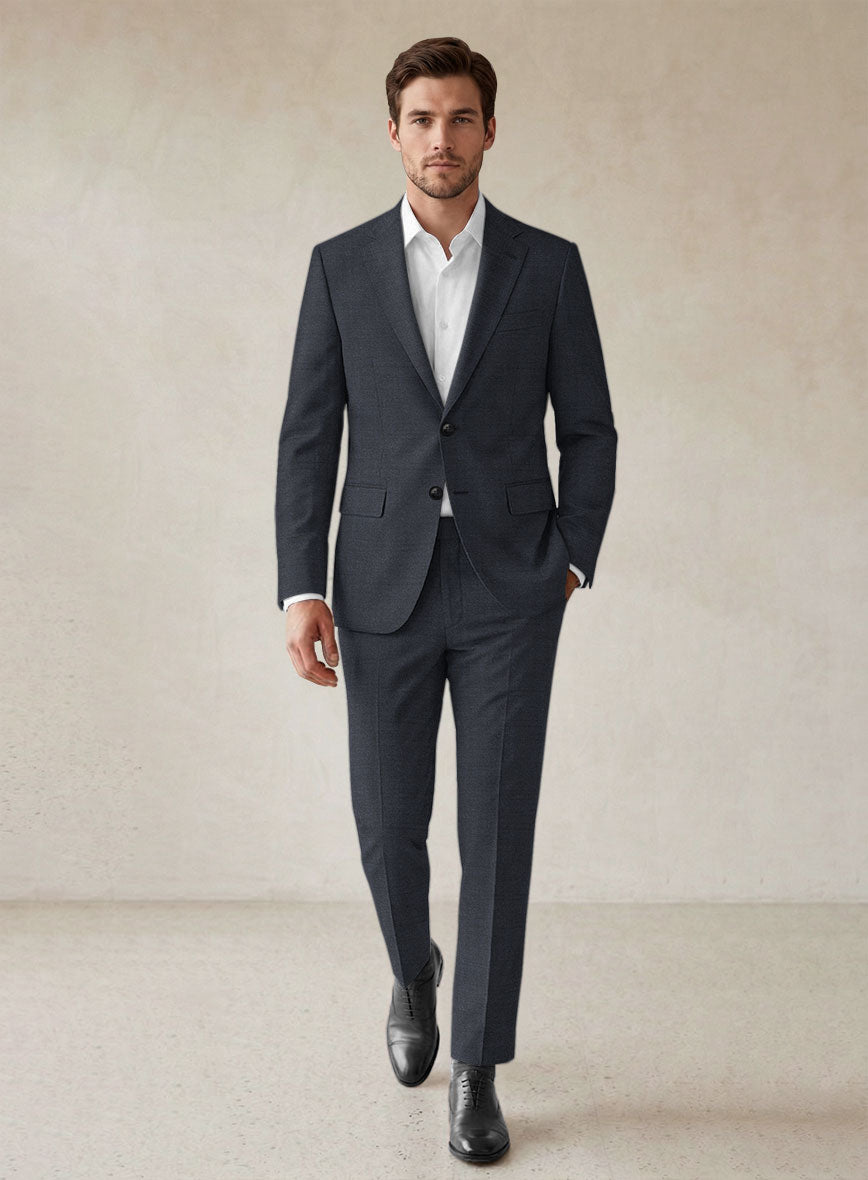 Scabal Cosmopolitan Indigo Blue Wool Suit - StudioSuits