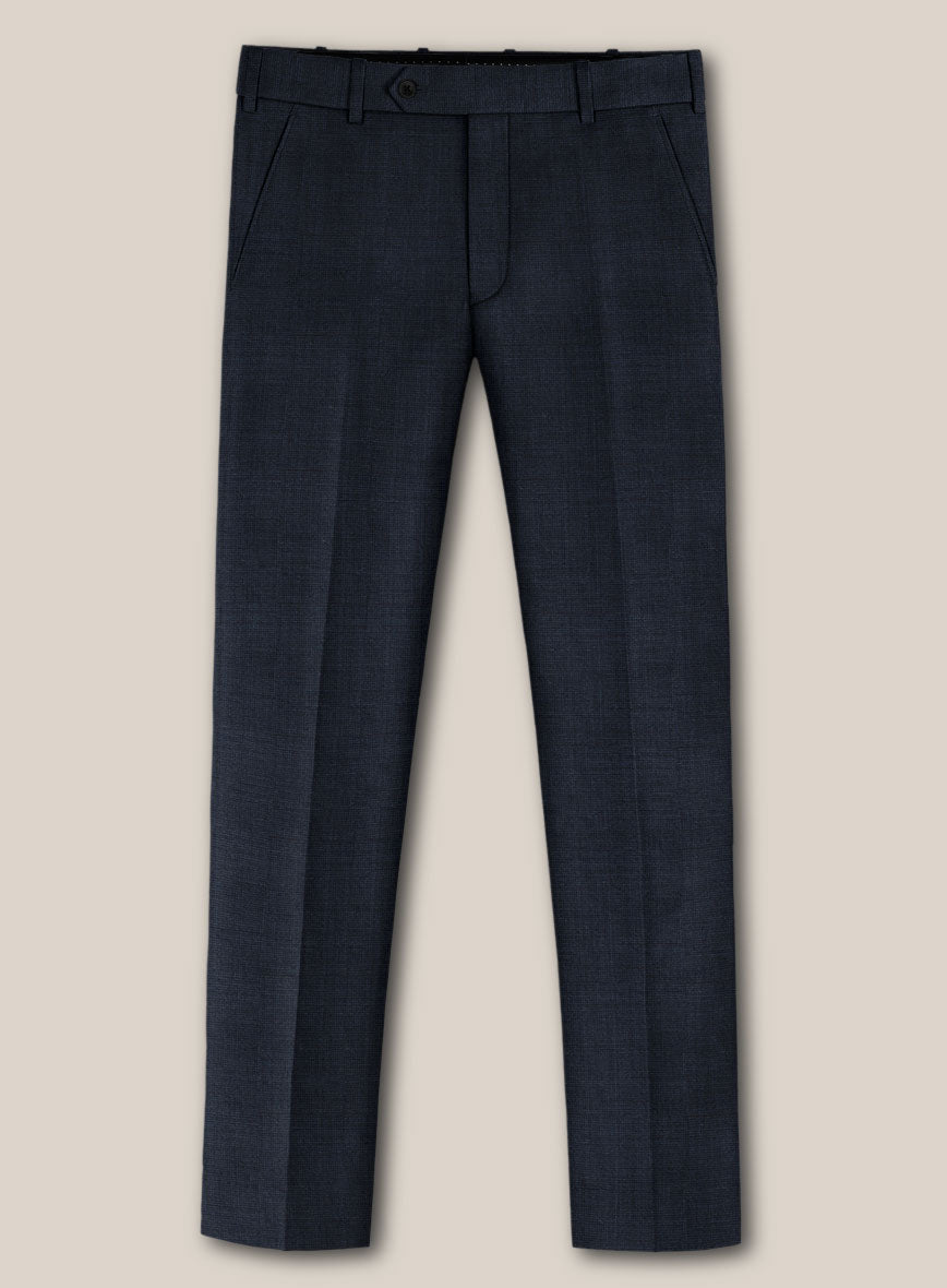 Scabal Cosmopolitan Nailhead Dark Blue Wool Suit - StudioSuits