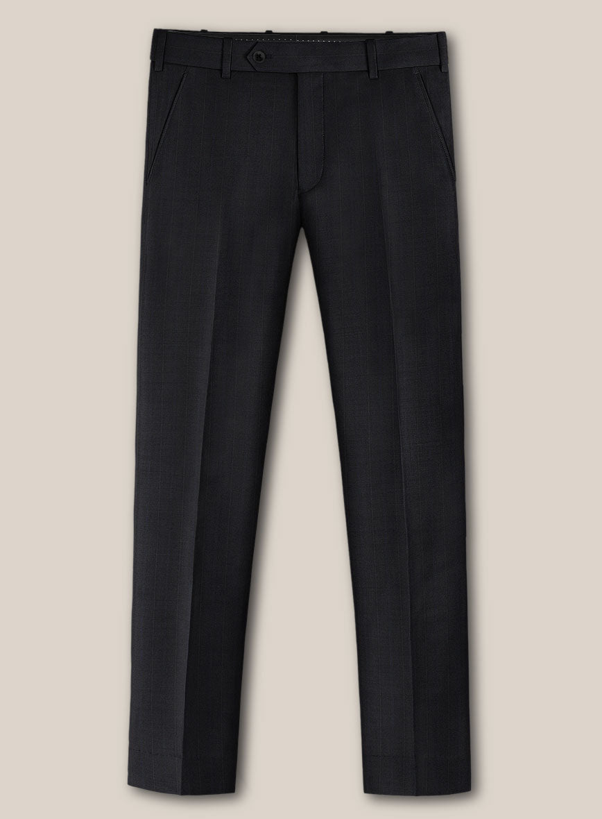 Scabal Cosmopolitan Stripe Gosti Blue Wool Pants - StudioSuits