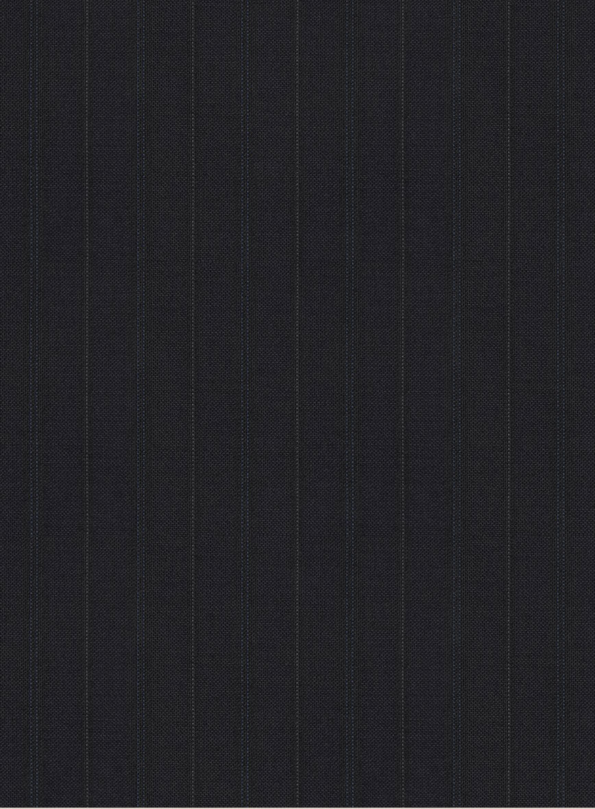 Scabal Cosmopolitan Stripe Gosti Blue Wool Suit - StudioSuits