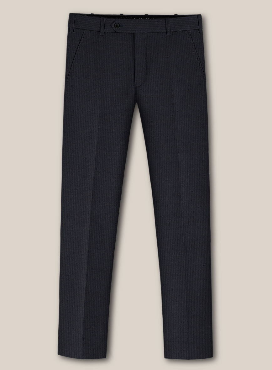 Scabal Cosmopolitan Stripe Isora Blue Wool Suit - StudioSuits