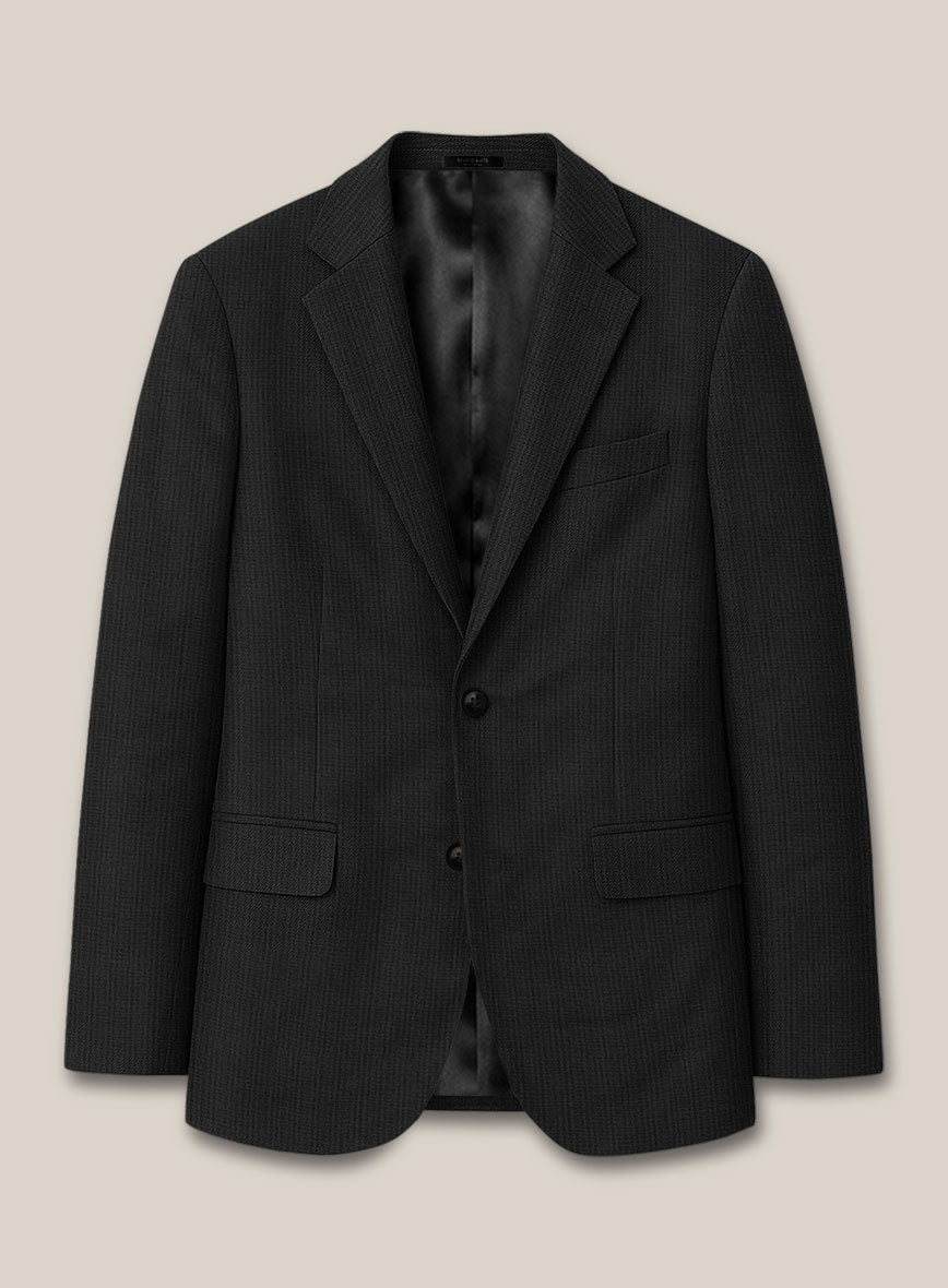 Scabal Cosmopolitan Stripe Reyo Black Wool Jacket - StudioSuits