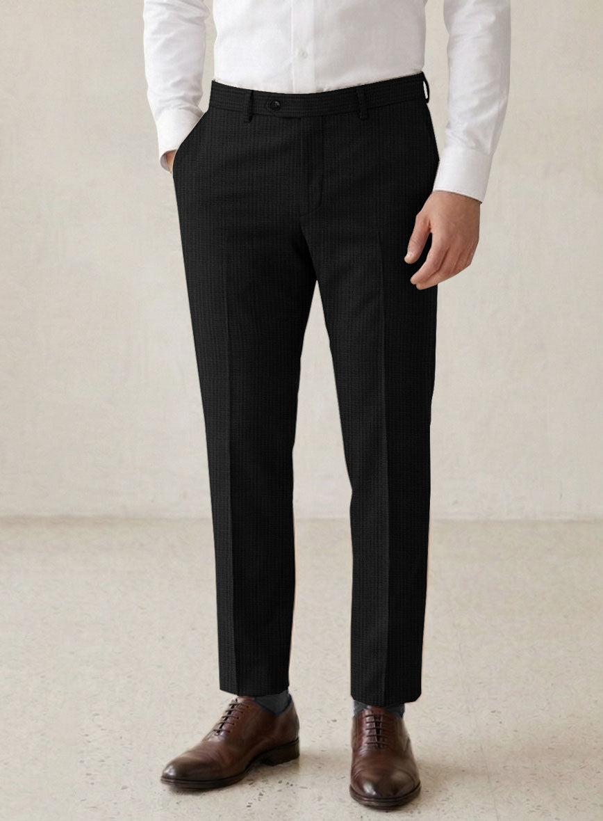 Scabal Cosmopolitan Stripe Reyo Black Wool Suit - StudioSuits