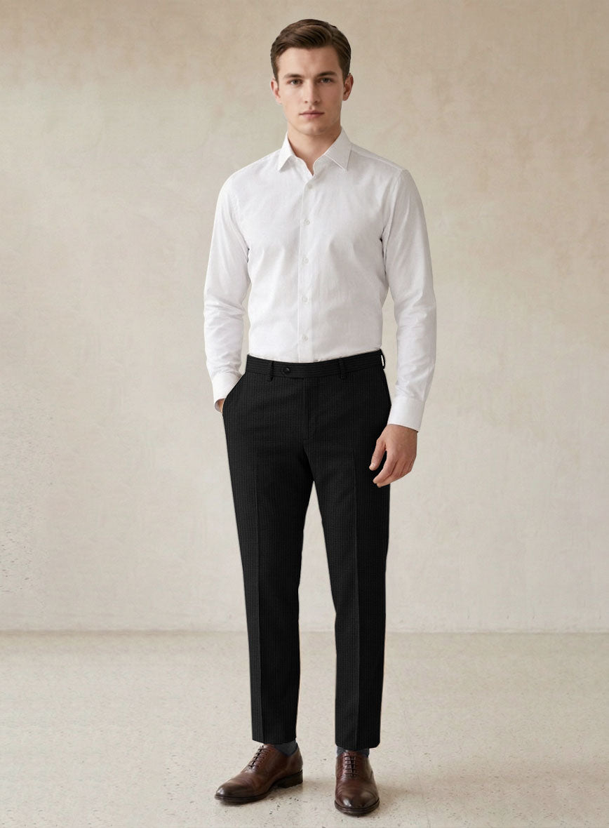 Scabal Cosmopolitan Stripe Reyo Black Wool Suit - StudioSuits