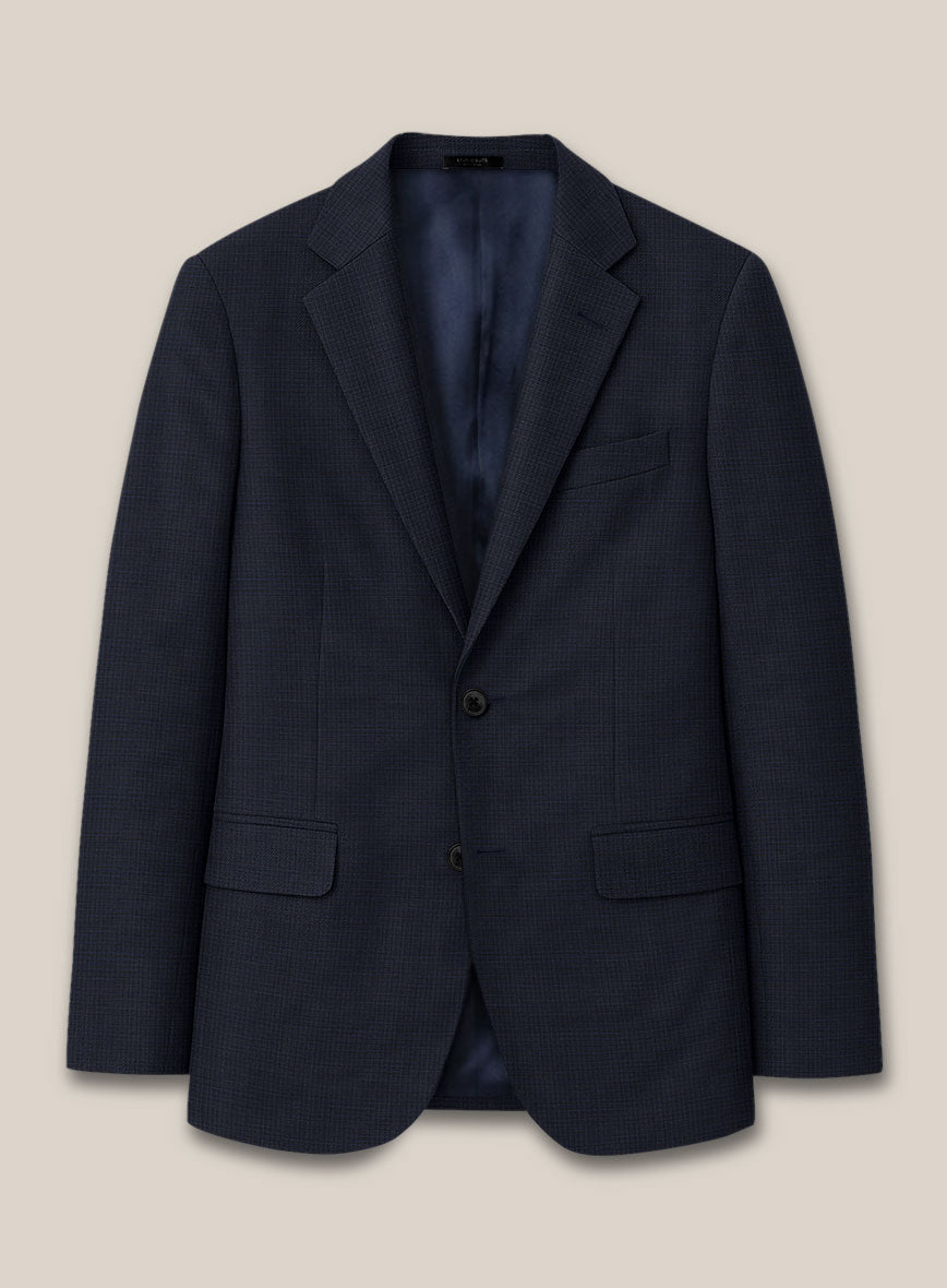 Scabal Cosmopolitan Varlli Blue Wool Jacket - StudioSuits