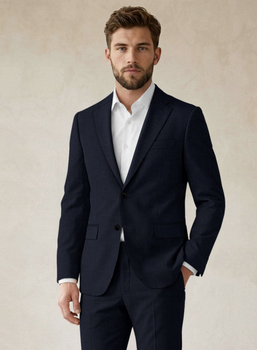 Scabal Cosmopolitan Varlli Blue Wool Jacket - StudioSuits