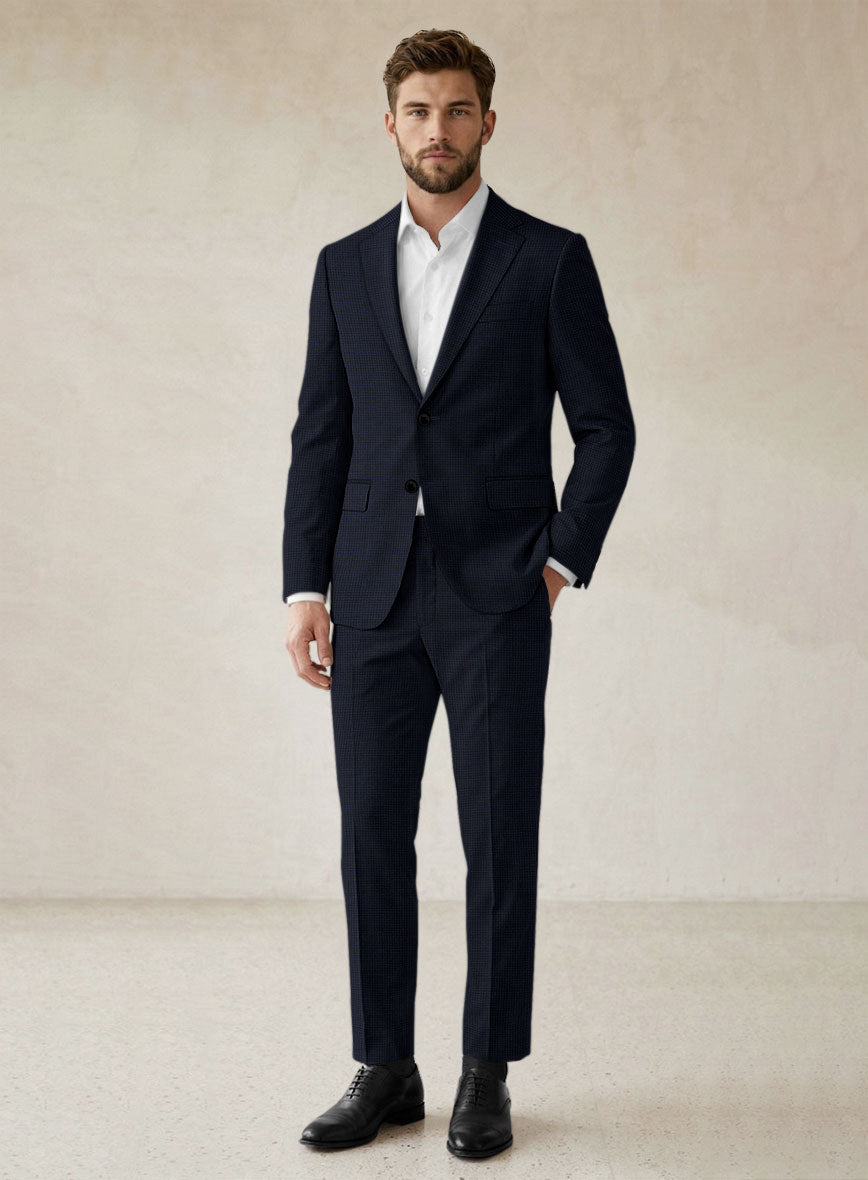 Scabal Cosmopolitan Varlli Blue Wool Suit - StudioSuits