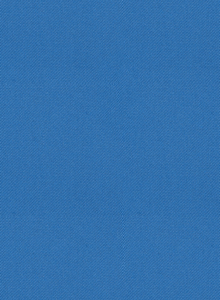 Scabal Crystal Blue Cotton Stretch Suit - StudioSuits
