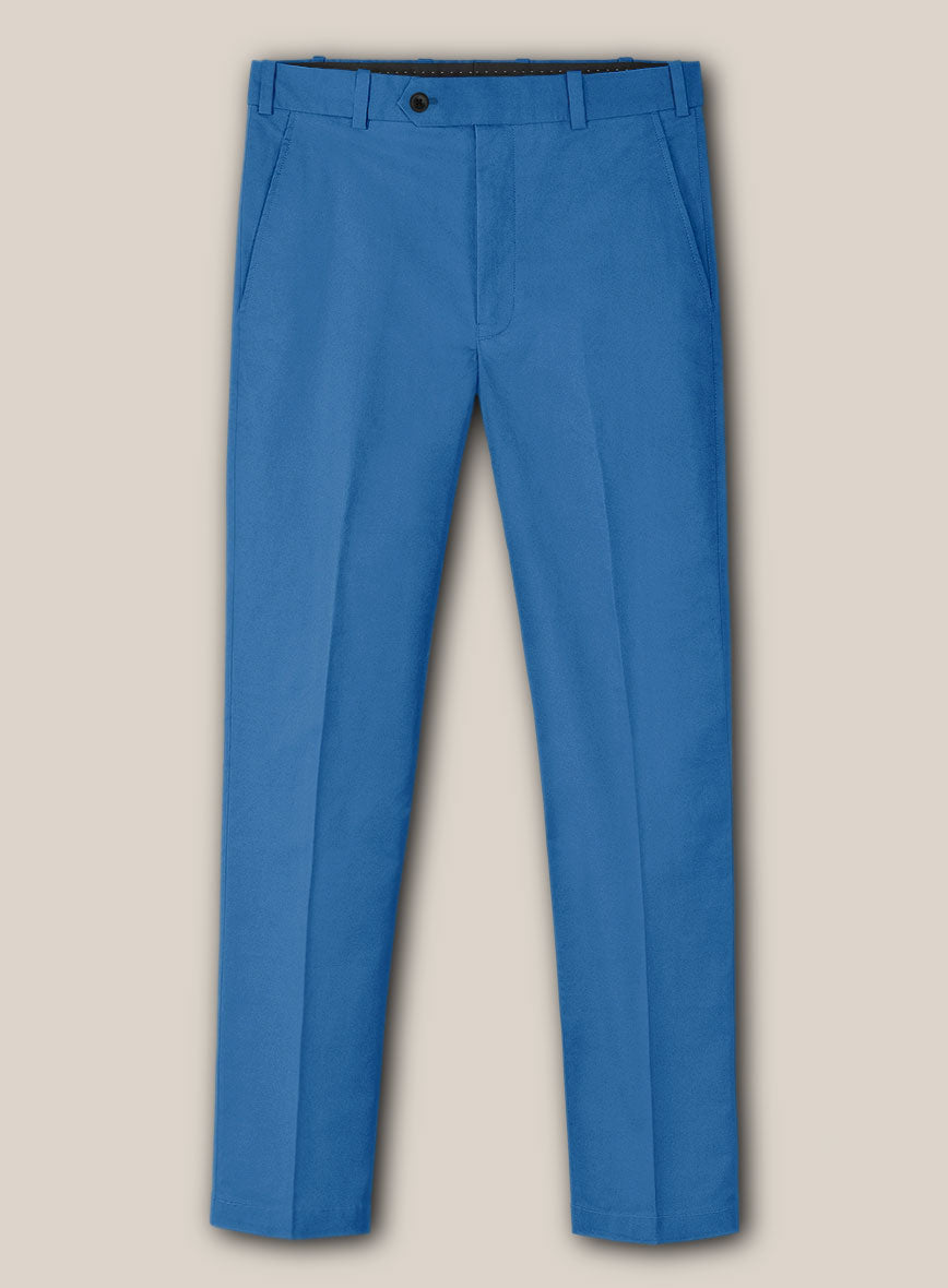 Scabal Crystal Blue Cotton Stretch Suit - StudioSuits