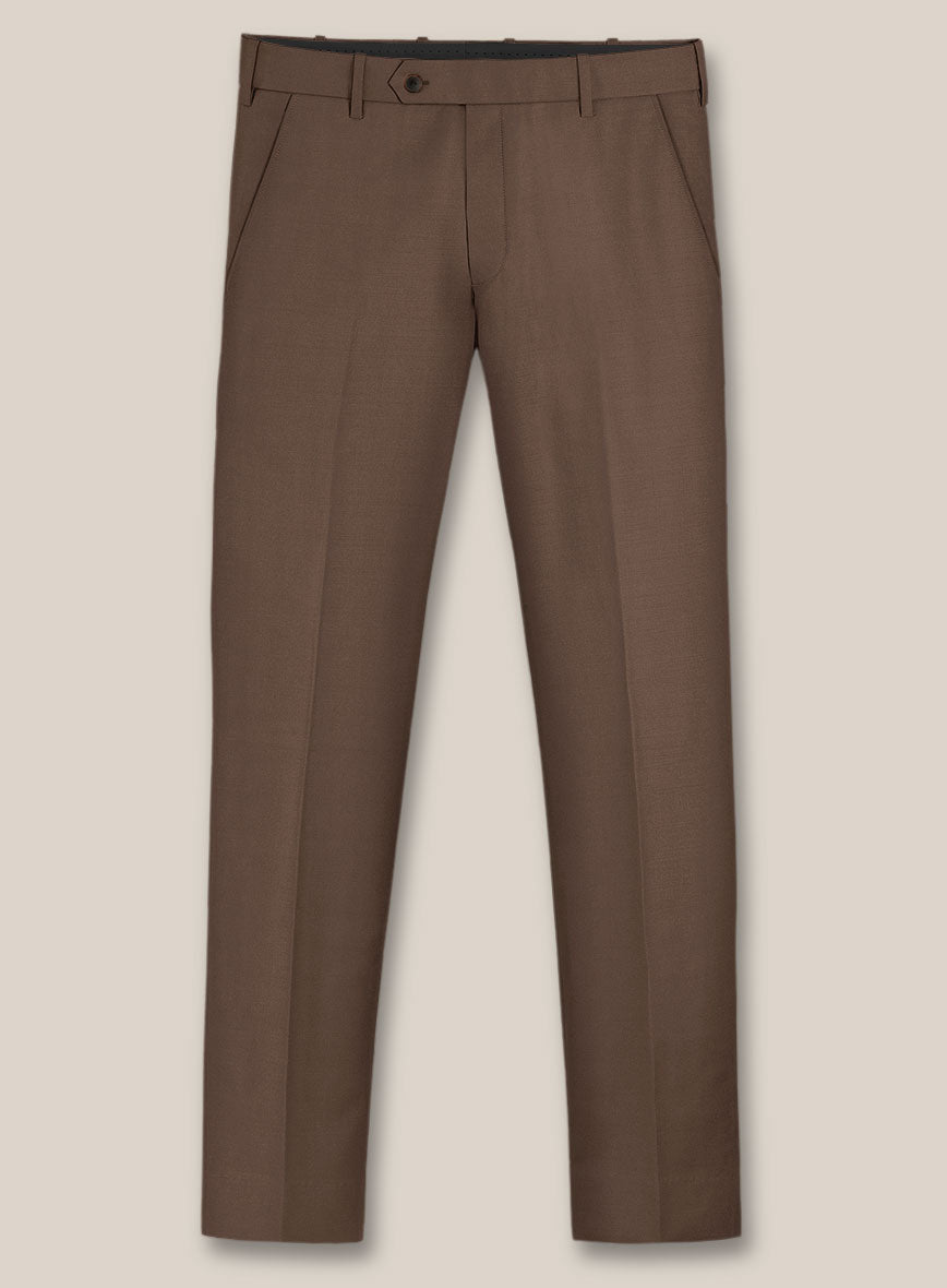 Scabal Dark Brown Cashmere Cotton Suit - StudioSuits